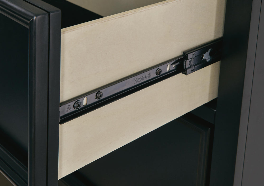 Lanolee Dresser and Mirror - Black (9)