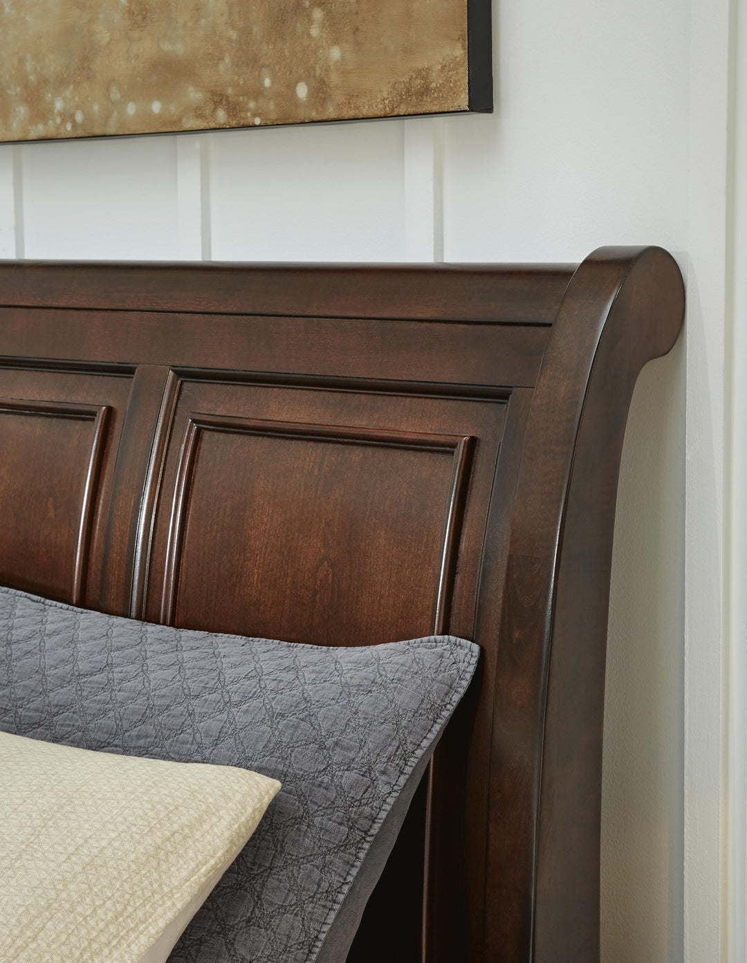 Porter Queen Sleigh Storage Bed - Dark Brown (6)