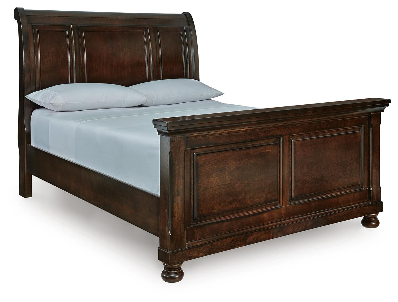 Porter Queen Sleigh Bed - Dark Brown (1)