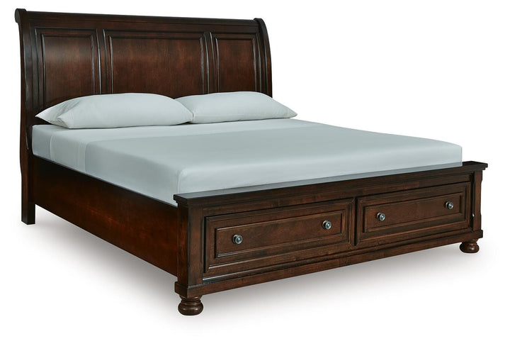 Porter King Sleigh Storage Bed - Dark Brown (1)