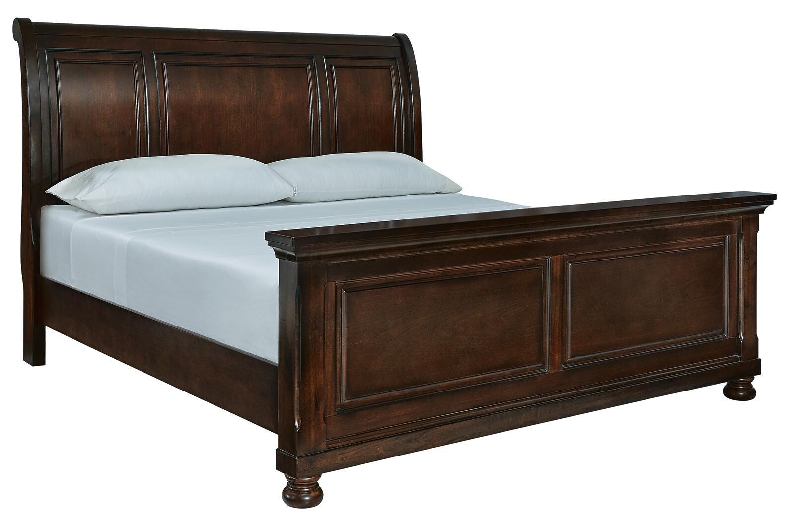 Porter King Sleigh Bed - Dark Brown (1)