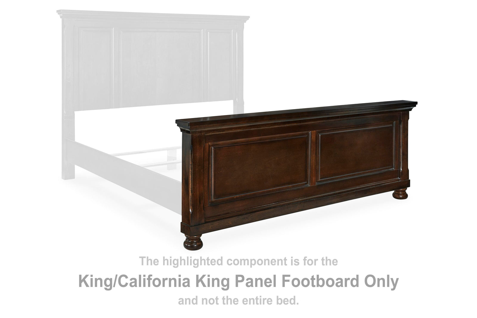 Porter King/California King Panel Footboard - Dark Brown (2)