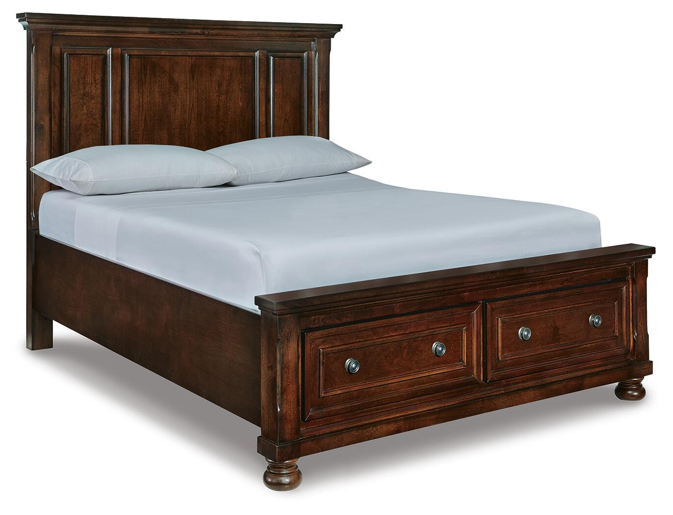 Porter Queen Panel Storage Bed - Dark Brown (1)
