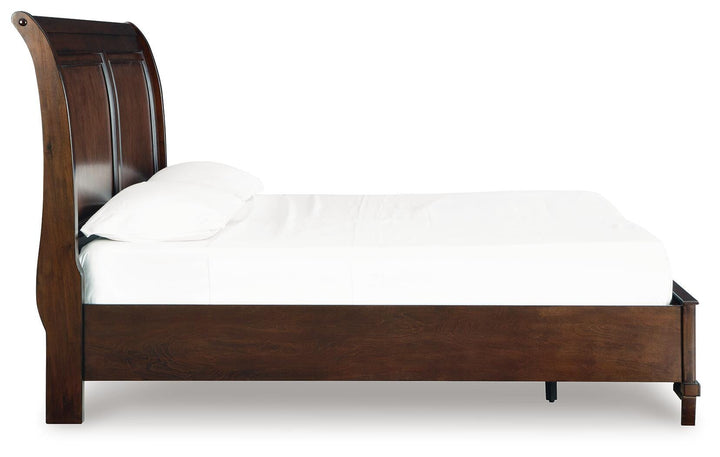 Trellington King Sleigh Storage Bed - Dark Brown (5)