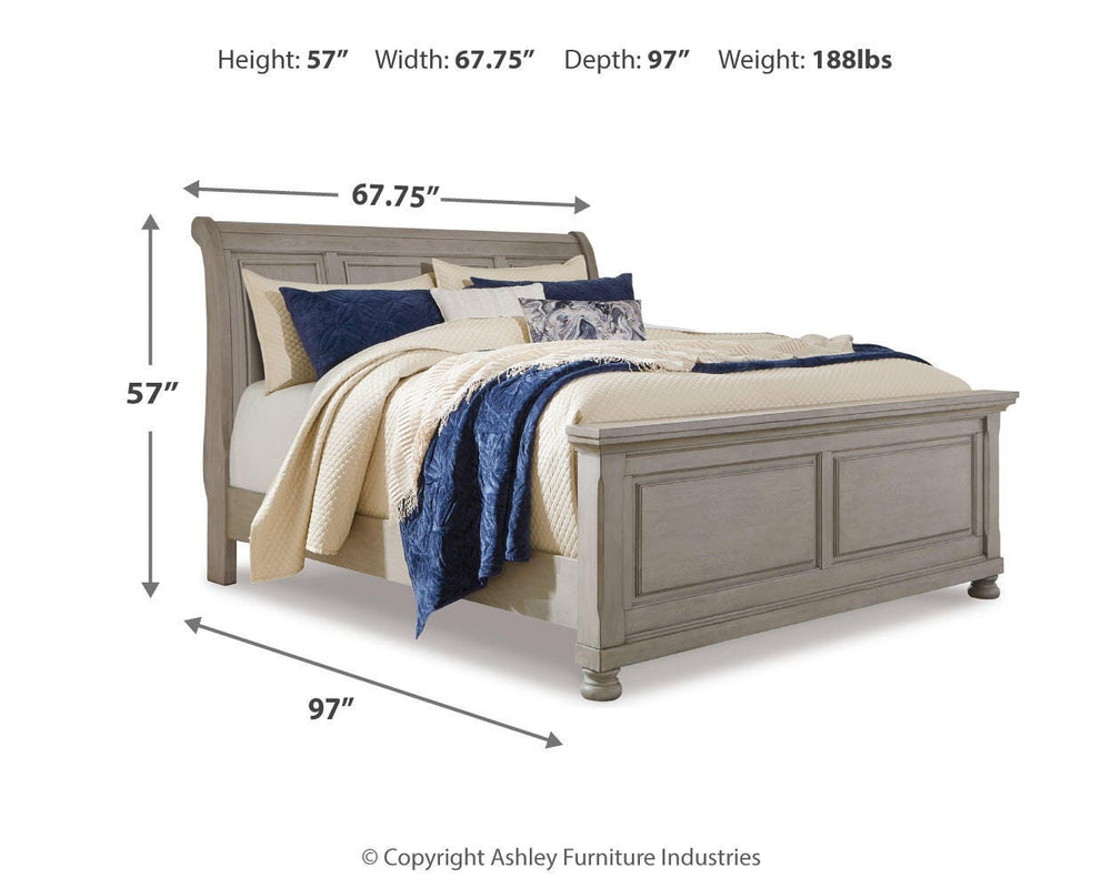 Lettner Queen Sleigh Bed - Gray (3)