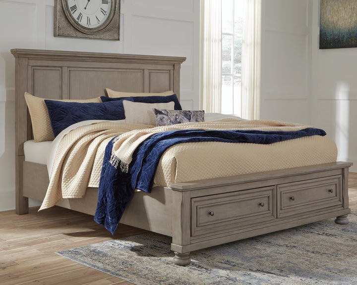 Lettner King Panel Storage Bed - Gray (2)