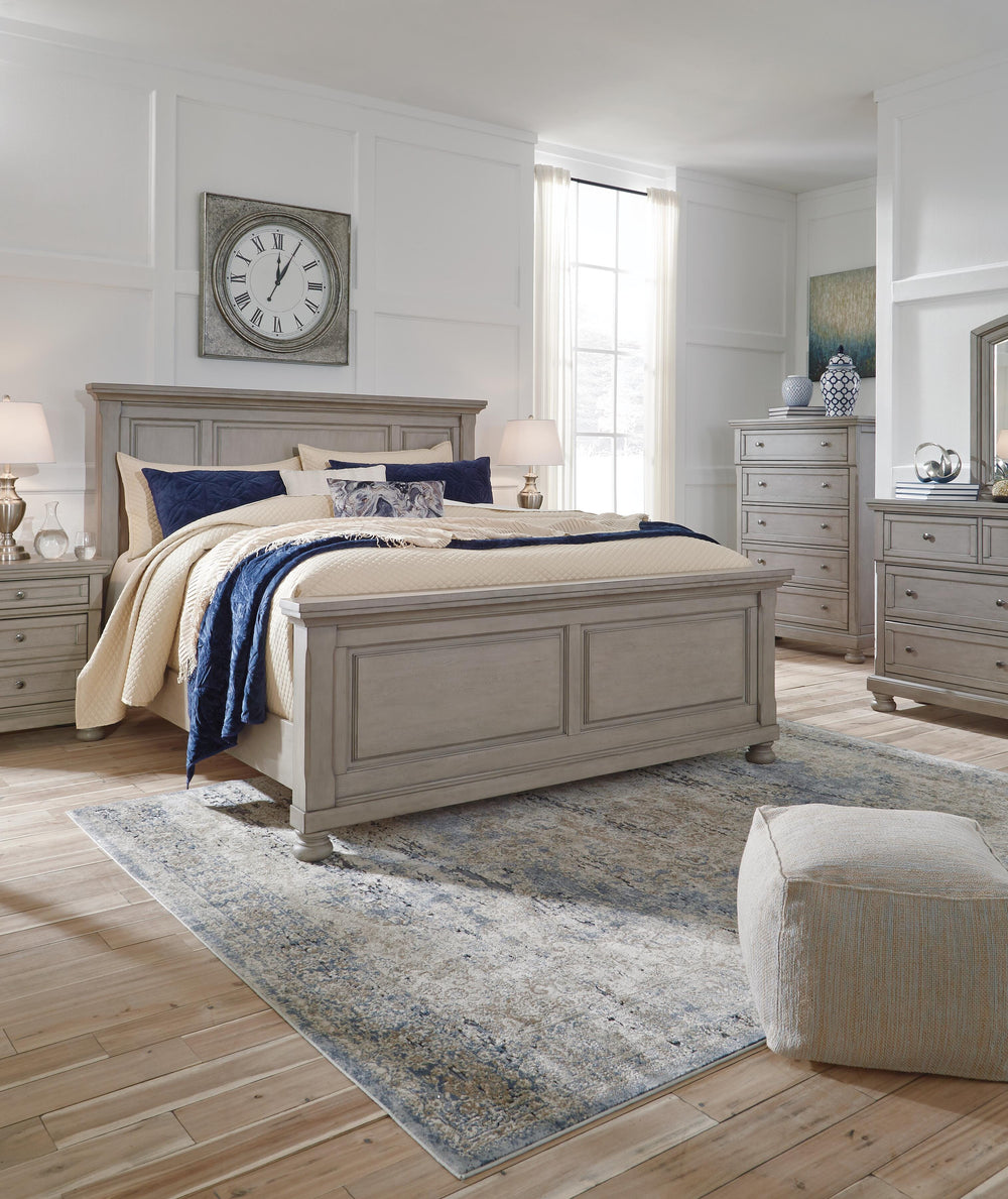 Lettner Queen Panel Bed - Light Gray (3)