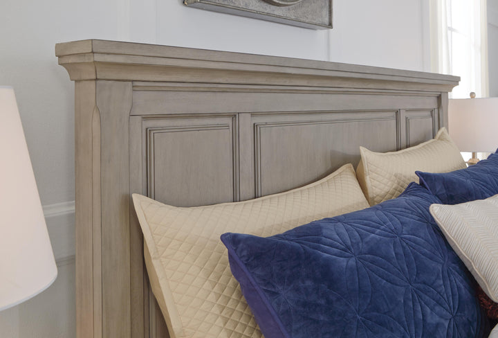 Lettner Queen Panel Bed - Light Gray (4)