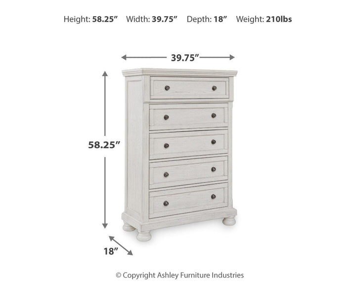 Robbinsdale Chest of Drawers - Antique White (4)