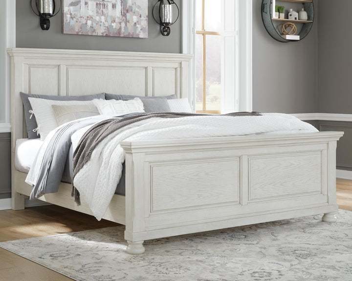 Robbinsdale California King Panel Bed - Antique White (2)
