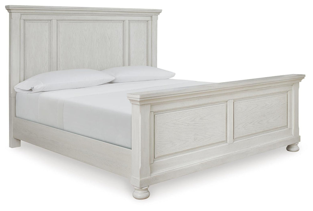 Robbinsdale California King Panel Bed - Antique White (1)
