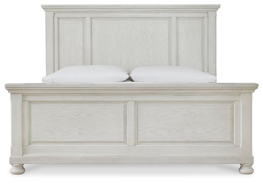 Robbinsdale California King Panel Bed - Antique White (3)