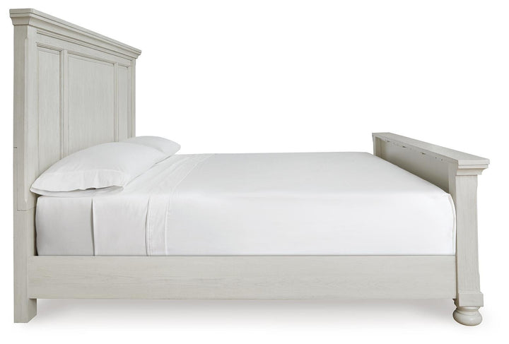 Robbinsdale California King Panel Bed - Antique White (4)