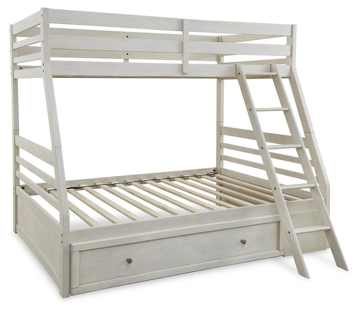 Robbinsdale Twin over Full Bunk Bed with Storage - Antique White (3)