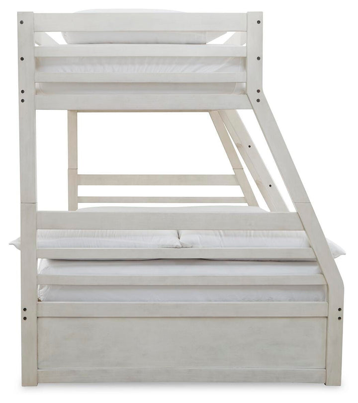 Robbinsdale Twin over Full Bunk Bed with Storage - Antique White (5)