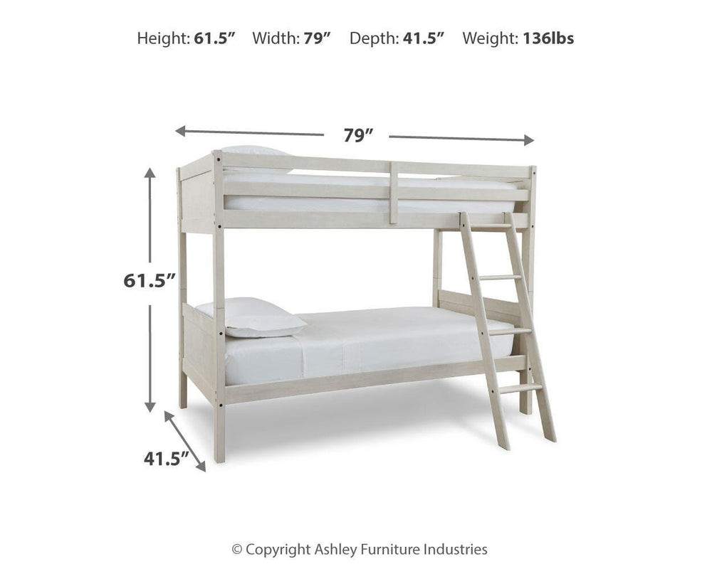 Robbinsdale Bunk Bed and Mattresses - Antique White (8)