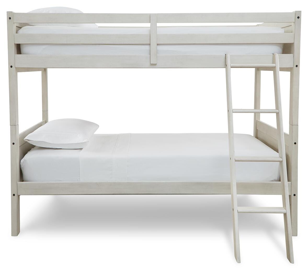 Robbinsdale Bunk Bed and Mattresses - Antique White (2)