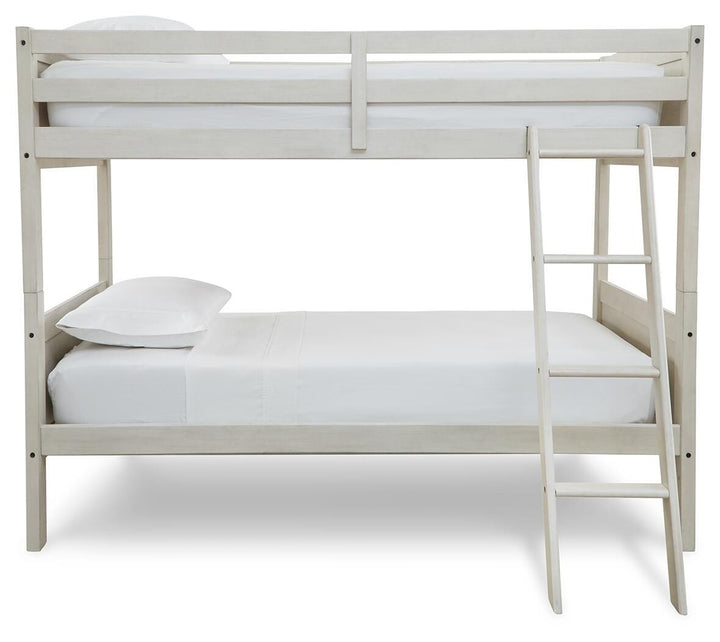 Robbinsdale Bunk Bed and Mattresses - Antique White (2)