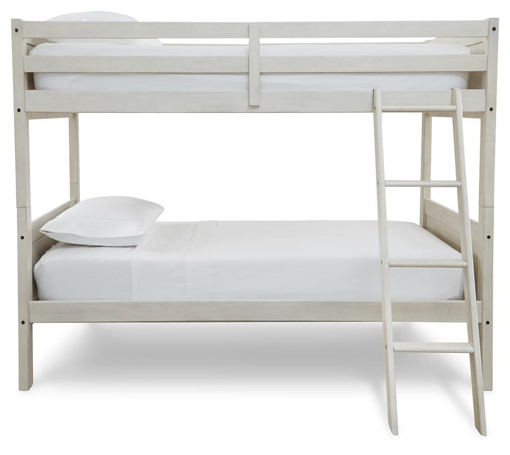 Robbinsdale Bunk Bed and Mattresses - Antique White (2)