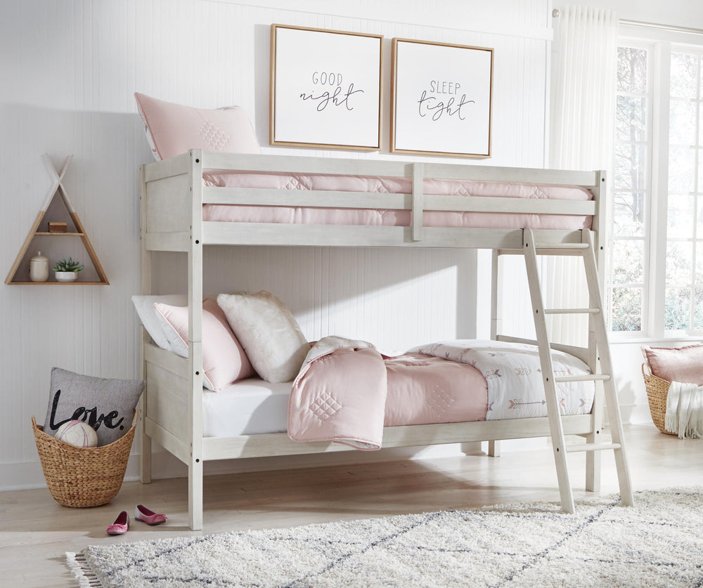 Robbinsdale Bunk Bed and Mattresses - Antique White (10)