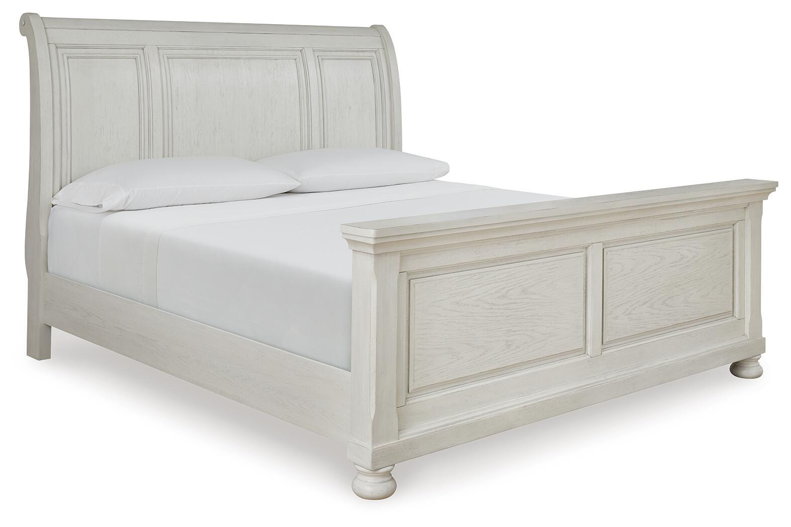 Robbinsdale Queen Sleigh Bed - White (1)