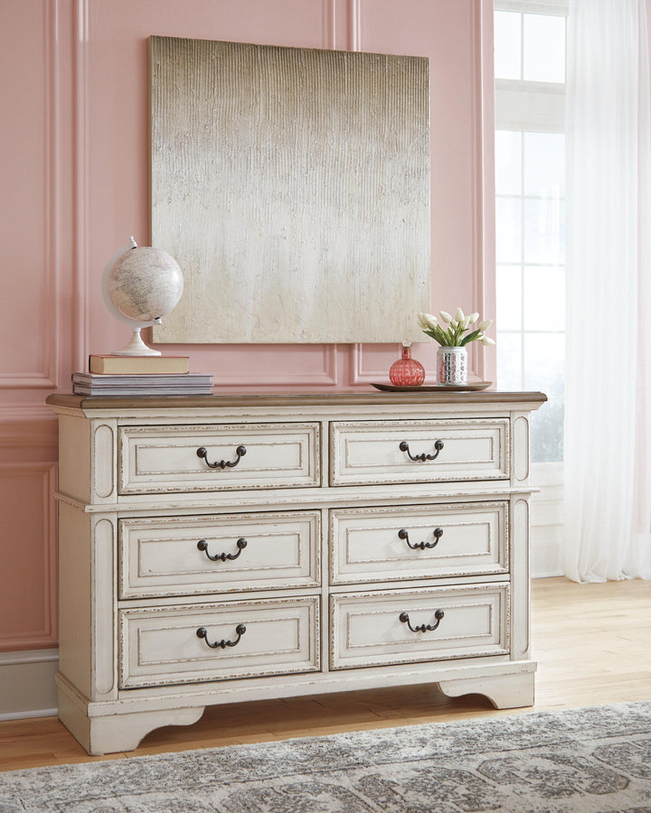 Realyn Queen Upholstered Panel Bed with Storage, Dresser and Nightstand - Two-tone (16)