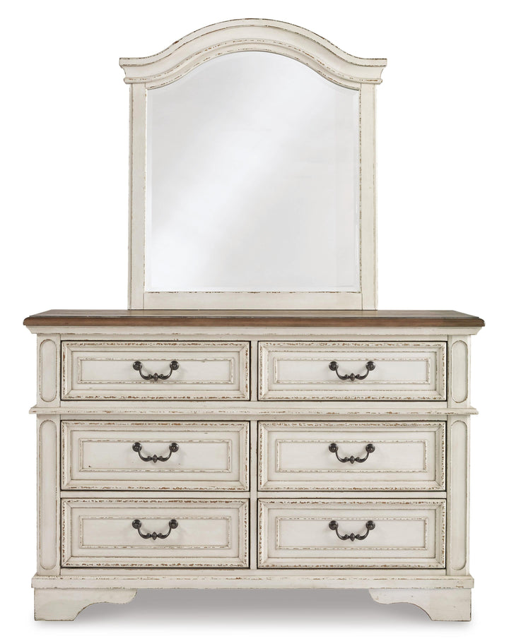 Realyn Dresser and Mirror - Chipped White (3)