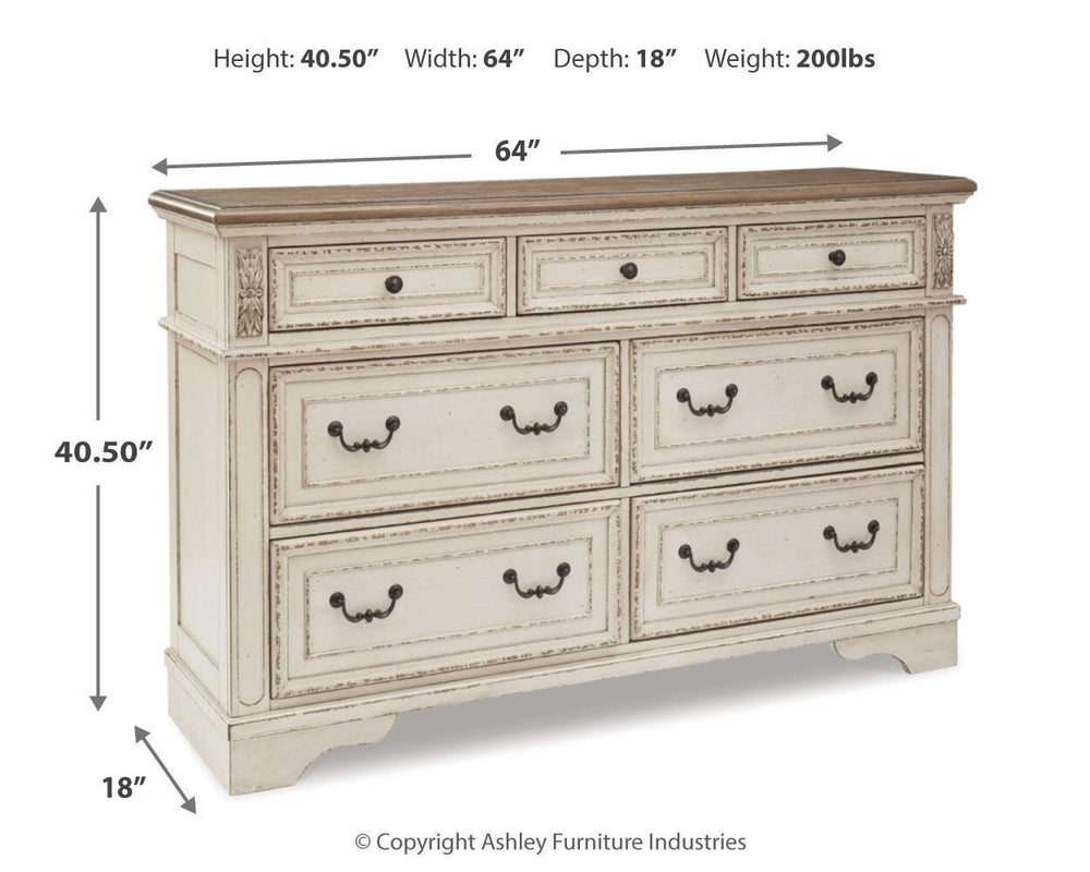 Realyn Dresser and 2 Nightstands - Two-tone (8)