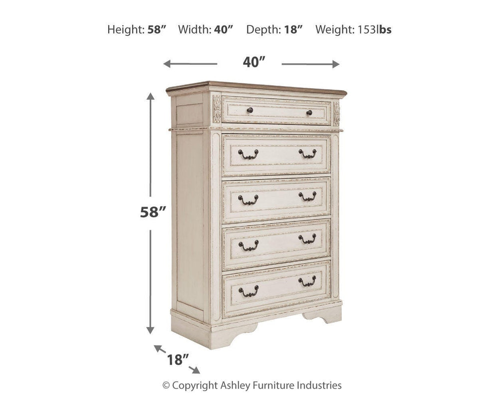 Realyn Queen Upholstered Sleigh Bed and Chest - Two-tone (11)