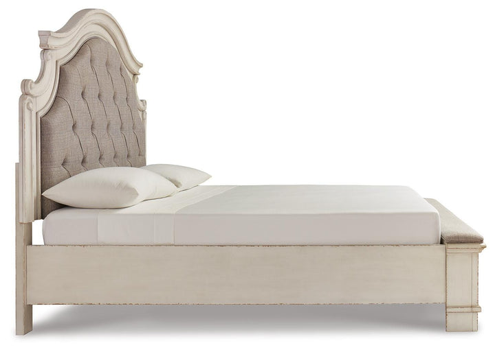 Realyn California King Upholstered Storage Bed - White (5)