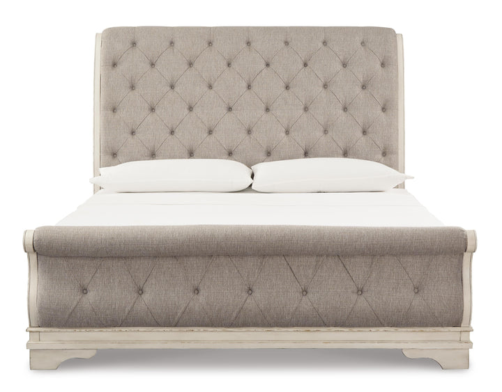 Realyn King Sleigh Bed - Chipped White (7)