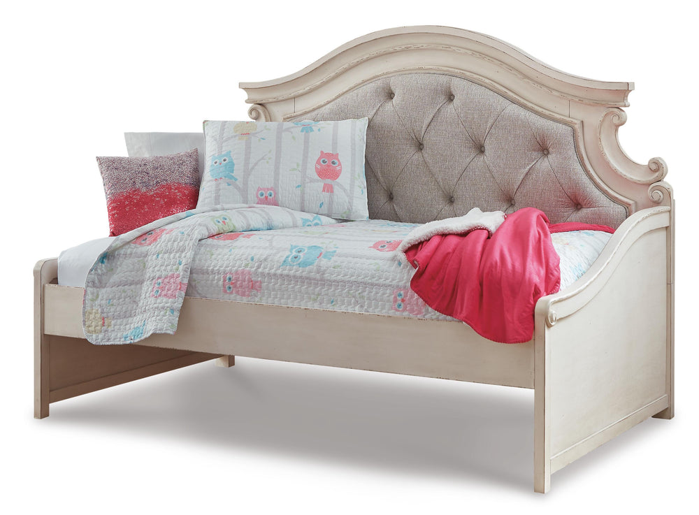 Realyn Twin Daybed with 1 Large Storage Drawer - Chipped White (5)