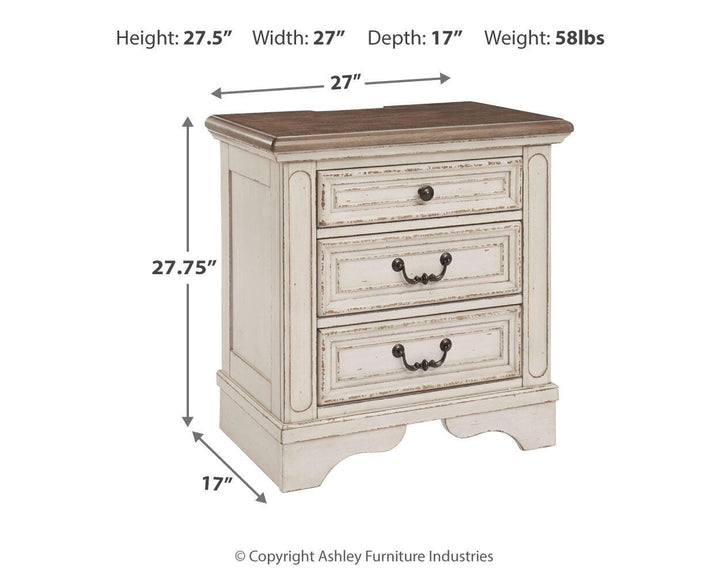 Realyn Dresser and 2 Nightstands - Two-tone (9)