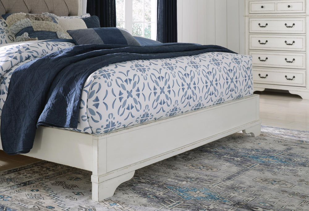 Blendon Queen Upholstered Panel Bed - White (6)