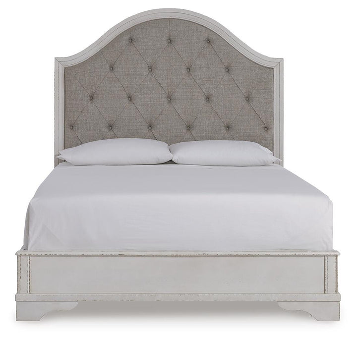 Blendon Queen Upholstered Panel Bed - White (4)