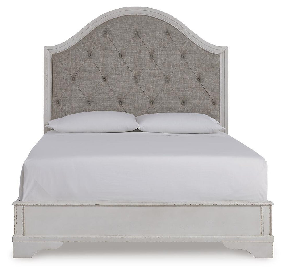 Blendon Queen Upholstered Panel Bed - White (4)