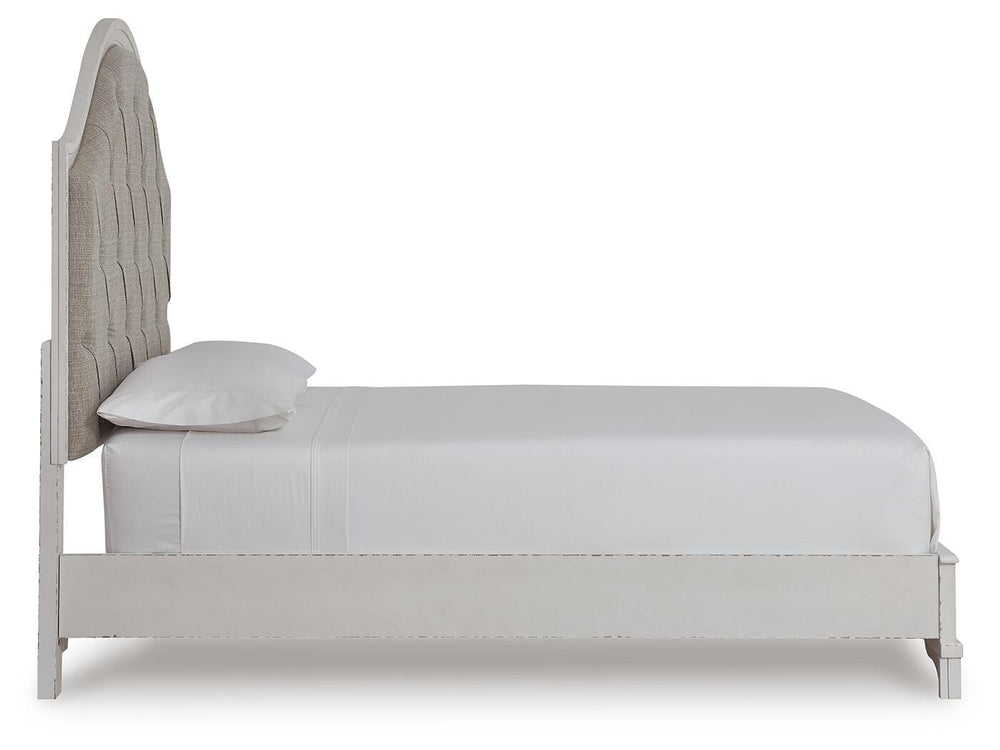 Blendon Queen Upholstered Panel Bed - White (5)