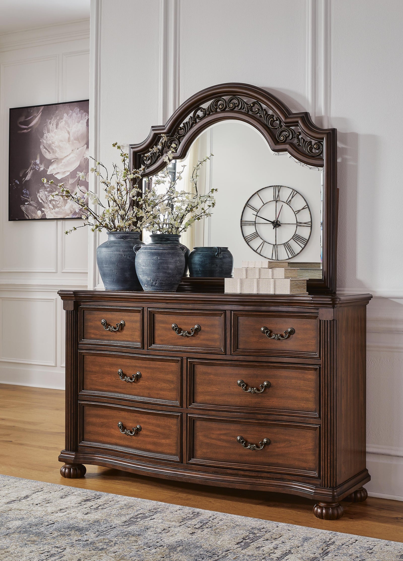 Lavinton Dresser and Mirror - Dark Brown (2)