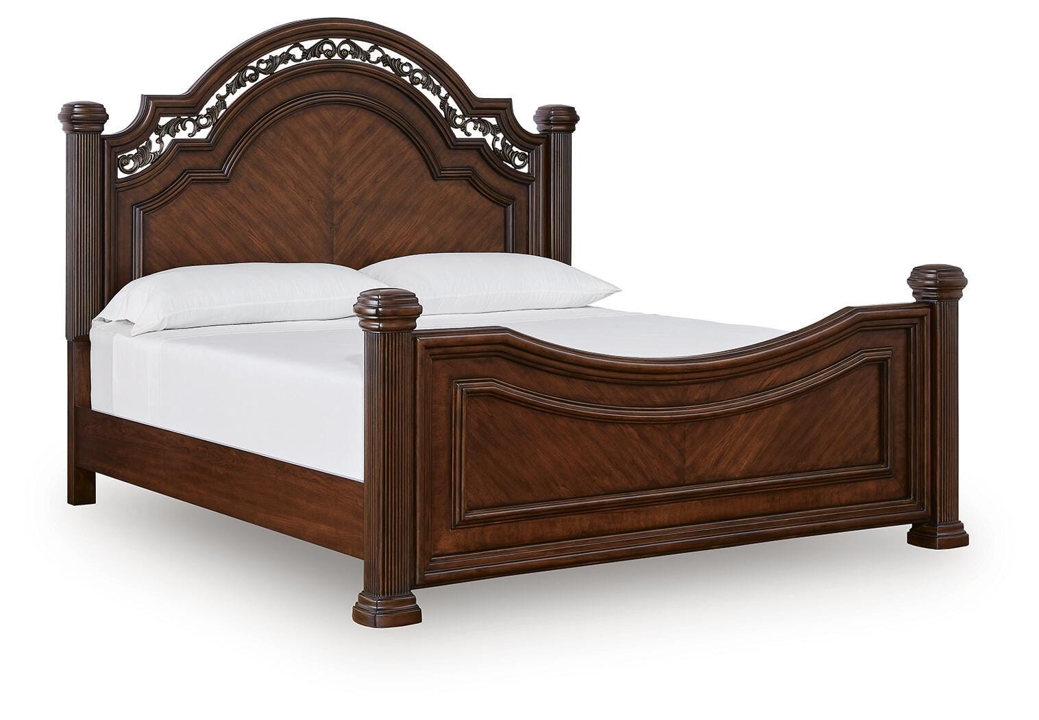 Lavinton King Poster Bed - Dark Brown (1)