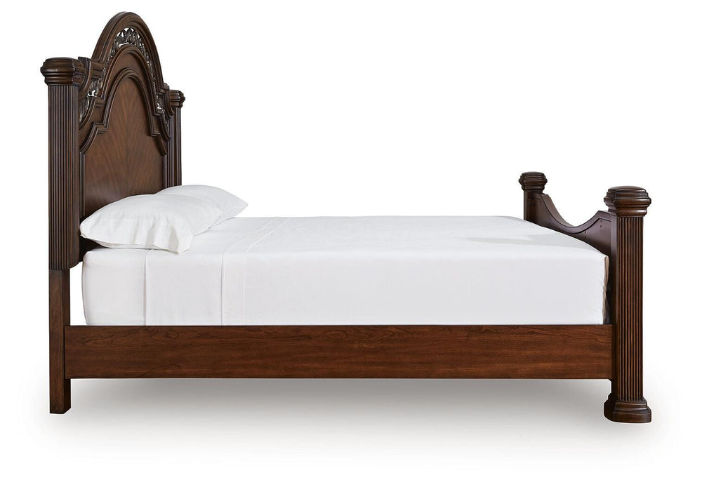 Lavinton King Poster Bed - Dark Brown (5)