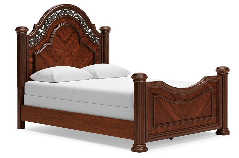 Lavinton Queen Poster Bed - Dark Brown (1)