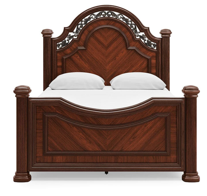 Lavinton Queen Poster Bed - Dark Brown (3)