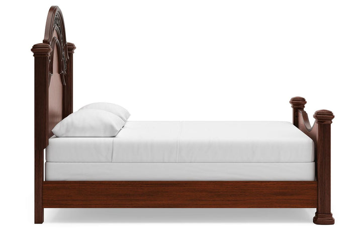 Lavinton Queen Poster Bed - Dark Brown (4)