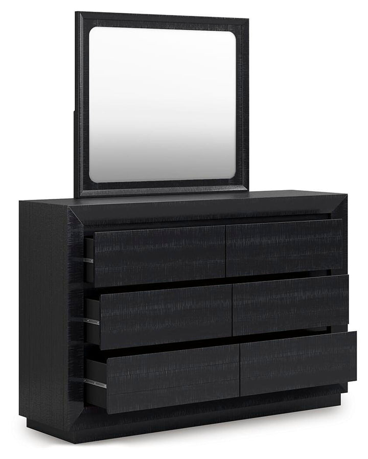 Londer Dresser and Mirror - Black (4)