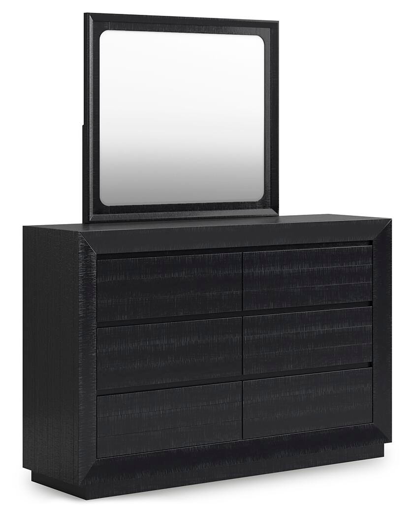 Londer Dresser and Mirror - Black (1)