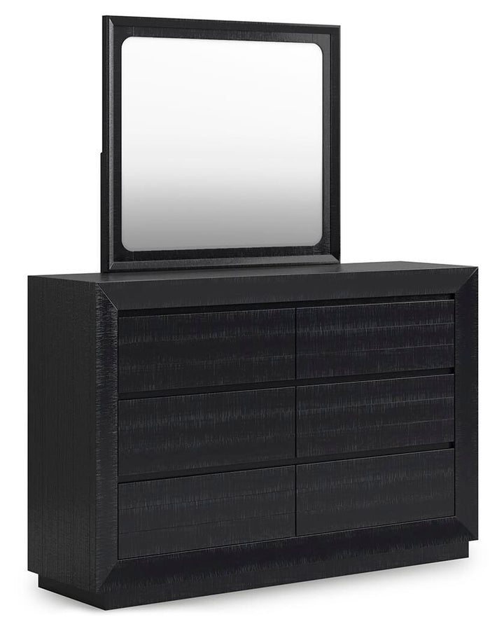 Londer Dresser and Mirror - Black (1)
