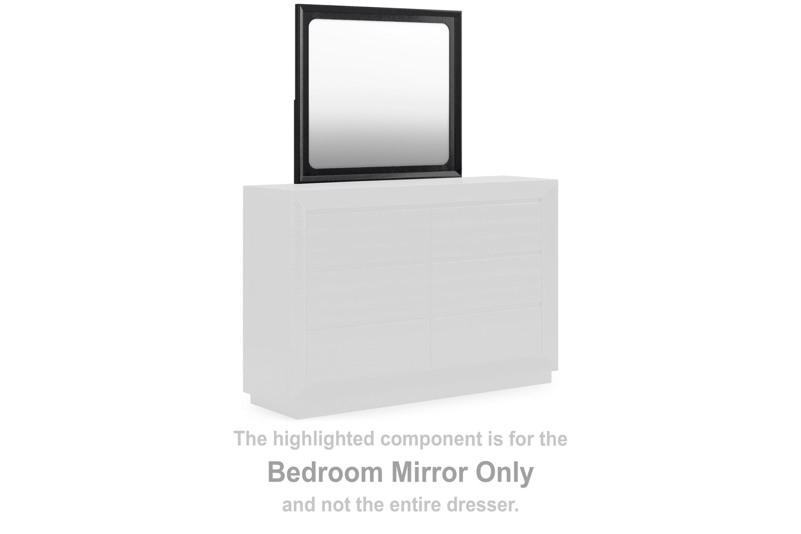 Londer Bedroom Mirror - Black (2)