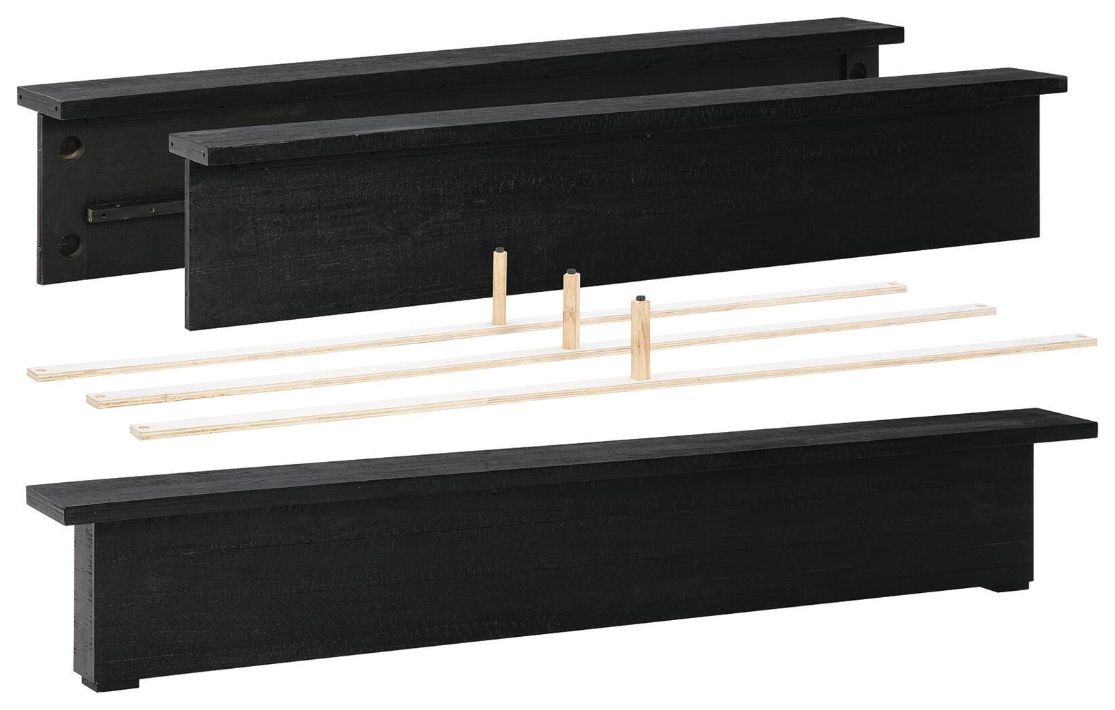 Londer King Panel Footboard with Rails - Black (1)