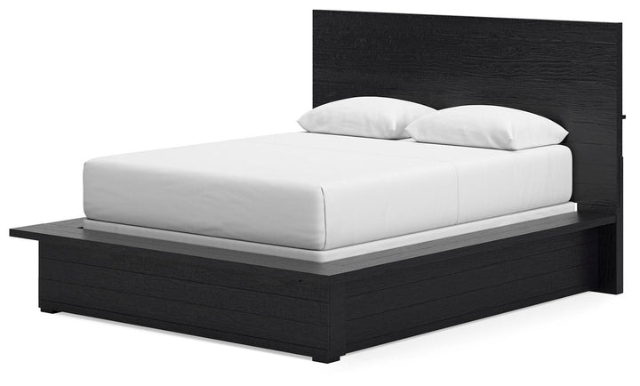 Londer Queen Panel Bed - Black (4)