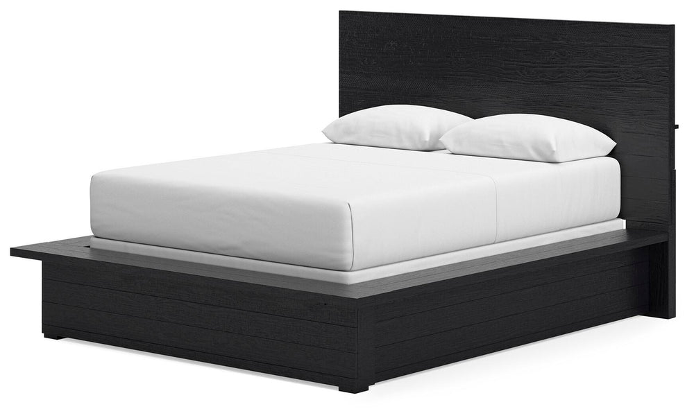 Londer Queen Panel Bed - Black (4)